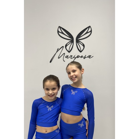 CropTop Blu con Maniche